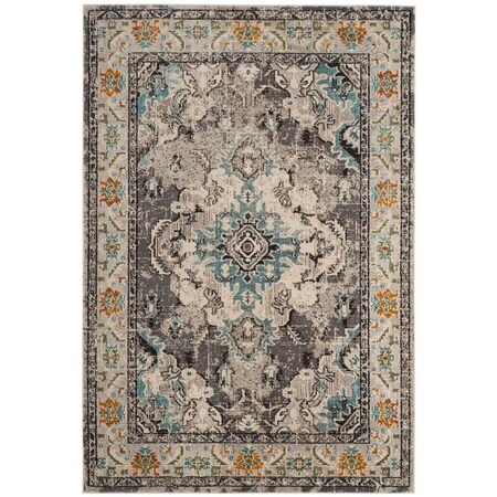 Safavieh 11 x 15 ft. Monaco Power Loomed Large Rectangle Area Rug Grey & Light Blue MNC243G-1115
